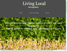 Tablet Screenshot of livinglocalmicrogreens.com